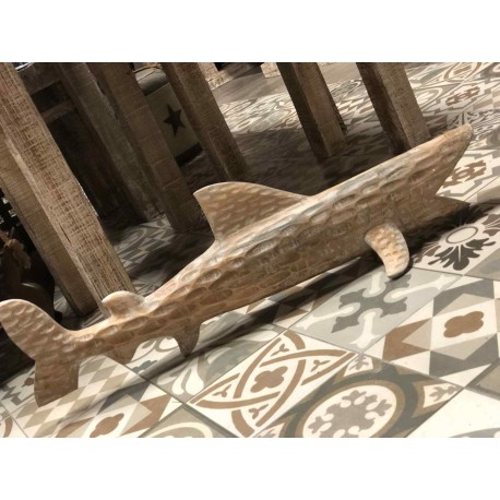 Tiburón de Madera Natural