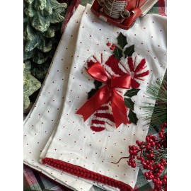 Toallas de cocina candy cane  bordado – 2 pzas –