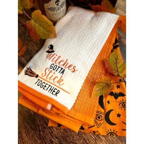 Toallas de cocina witches gotta stick together – 3 pzas –