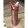 Vaso para Agua con Popote con Lentejuela
