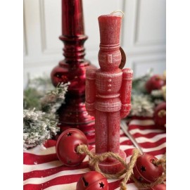 Vela grande de cascanueces roja